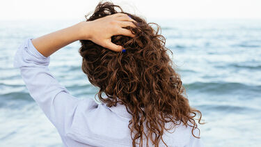 A woman looking out to sea