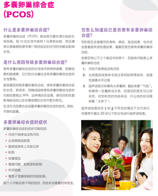 PCOS multilingual fact sheet - Chinese