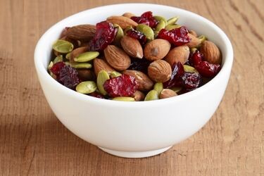 bowl of dried fruits and nuts