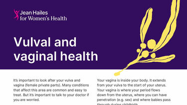 Vulval and vaginal health fact sheet thumb
