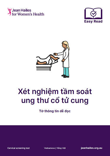 Cervical screening test ready guide cover  Vietnamese