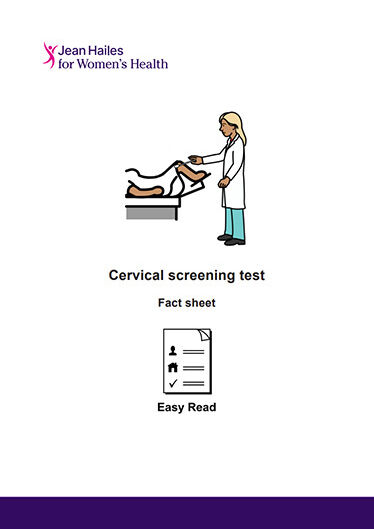 Cervical screening test easy read factsheet cover