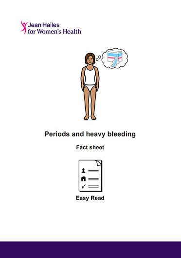 Periods and heavy bleeding easy ready factsheet cover