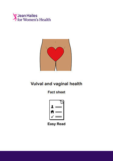 Vaginal health easy read factsheet cover