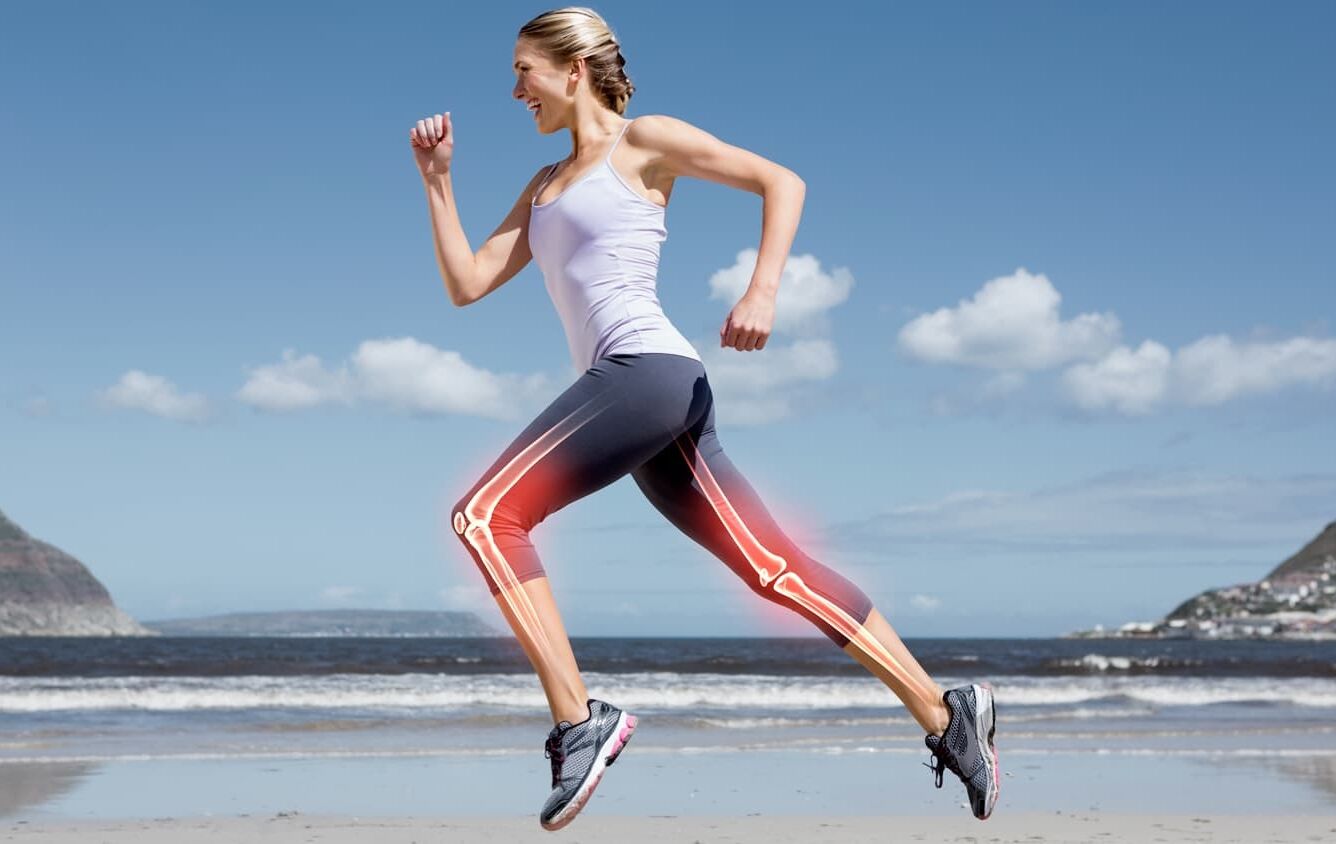 Woman jogging bone health