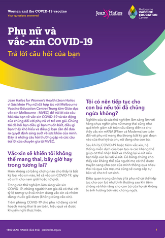 Women and vaccines vietnamese