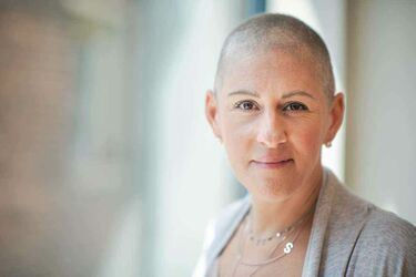 Courageous woman with cancer
