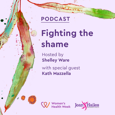 Podcast tile: Fighting the shame with Kath Mazzella