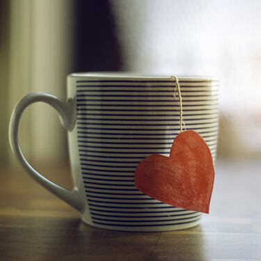 Cup of tea with heart