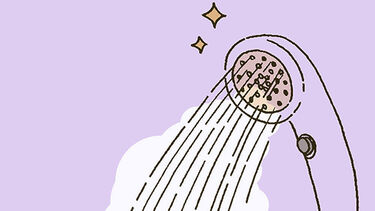 Drawing of a shower head