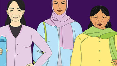 Illustration of three women