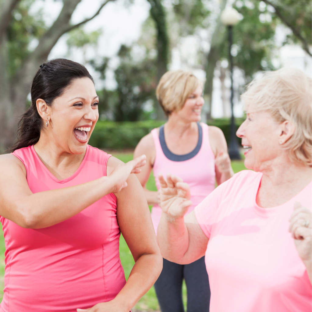 Exercising in park